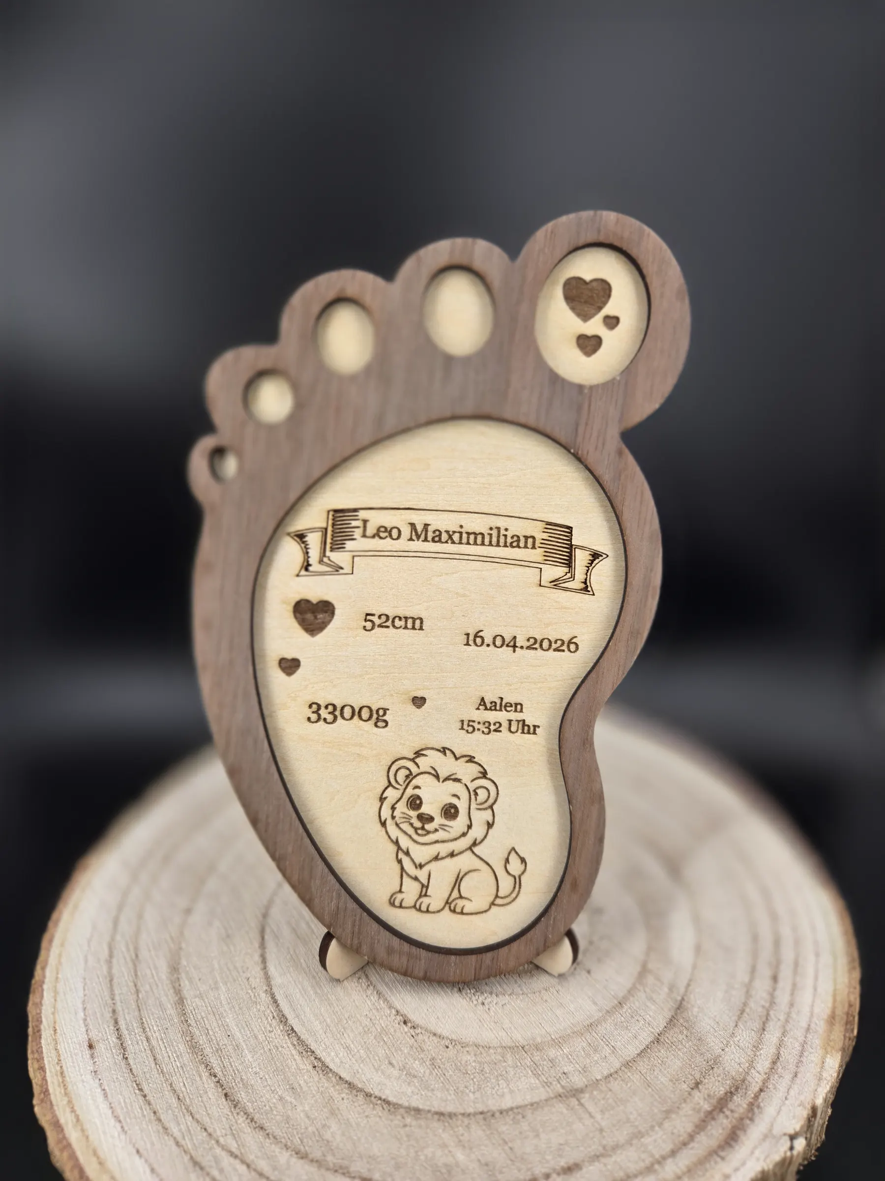 Personalisiertes Geburtsbrett